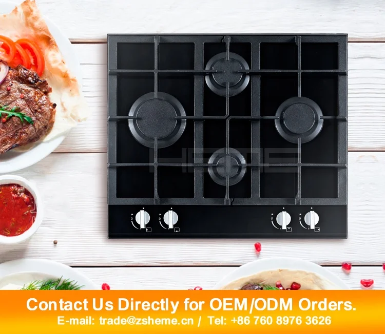 Einbau Gaskochfeld Modern Novel Design Glass Top Kochfelder 4 Burner Built in Gas Hob