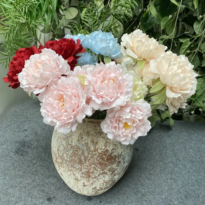 Spring Autumn Silk Flower Heads  Artificial Peony Flower Heads