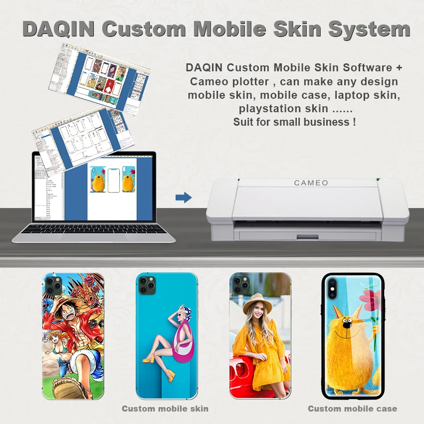 Daqin Professional Mobile Case Cover Silicone Custom Phone Case Making Machine with Software
