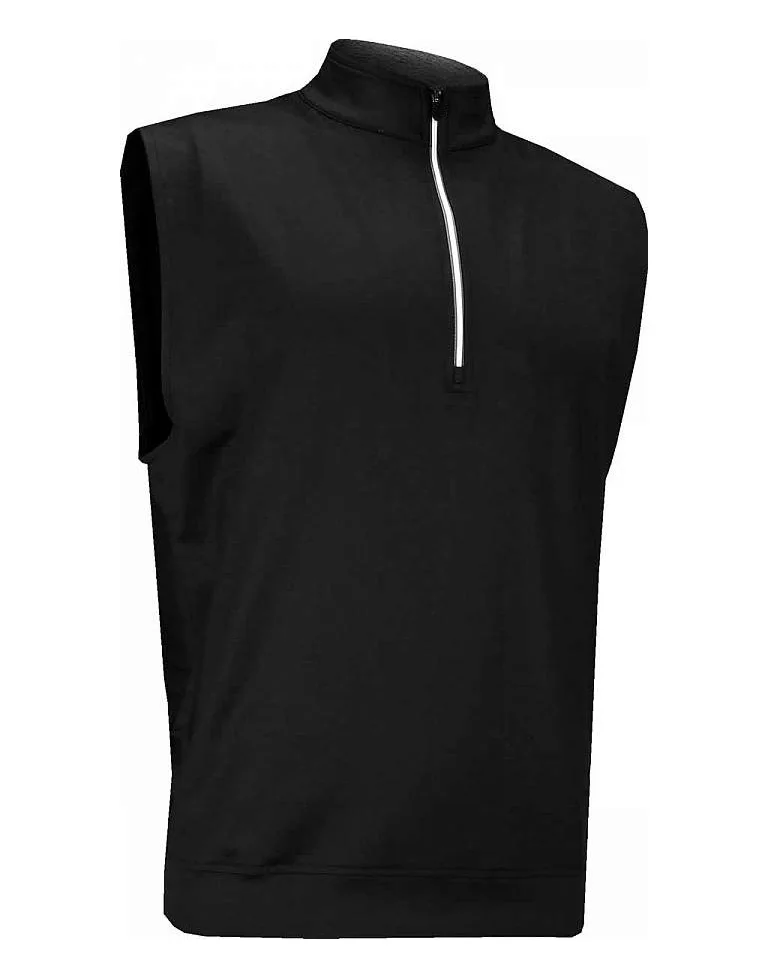 Unisex Customized Logo Performance Half-Zip Jersey Vest Pullover Sport Sleeveless Collar Golf Vests With Gathered Waist For Men
