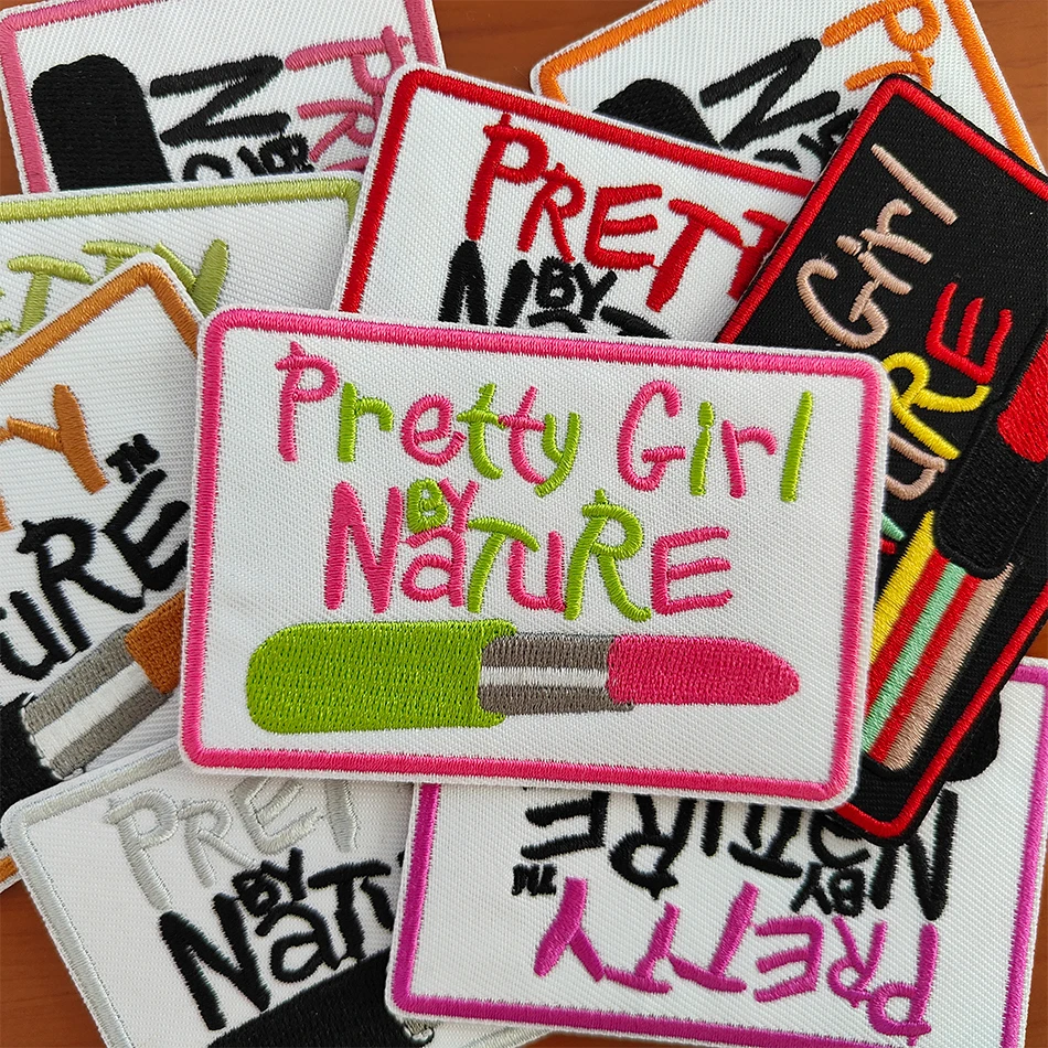 Wholesale Fashion clothing Patches Embroidery Badge for Hat & Bags Iron-On Small Patches for Young Women outdoors sport Patch