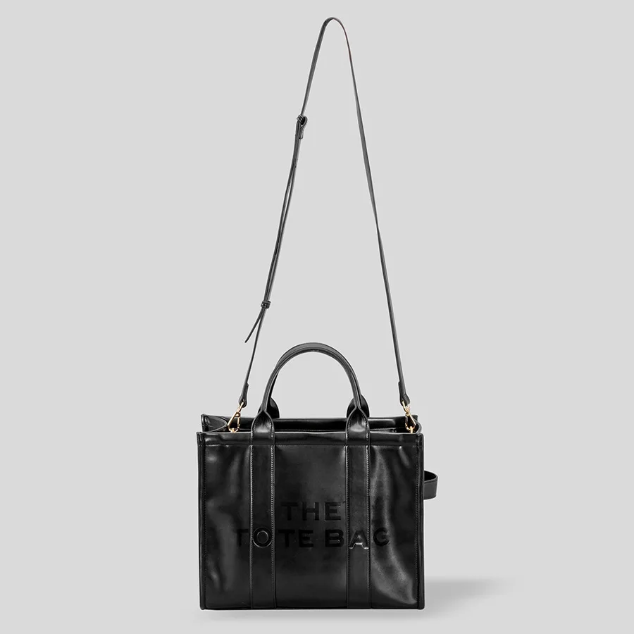 High Quality Control the tote bag tote bag black leather tote bag with leather handle