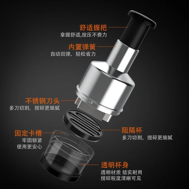 Multifunction Hand Press Food Cutter Garlic Onion Nuts Grinder Mincer Kitchen Accessories Manual Fruit Vegetable Chopper