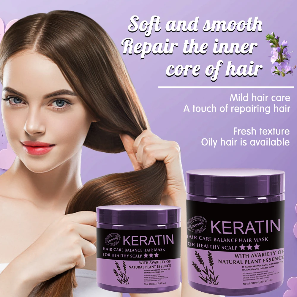 Most Popular salon keratin hair care product balance keratin hair mask for healthy scalp brazil Lavender