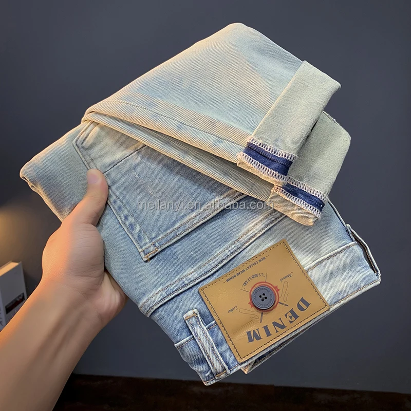 2024 Autumn and Winter Fashion Versatile Slim Fit Straight Leg Jeans Factory Wholesale Custom Embroidered logo Jeans