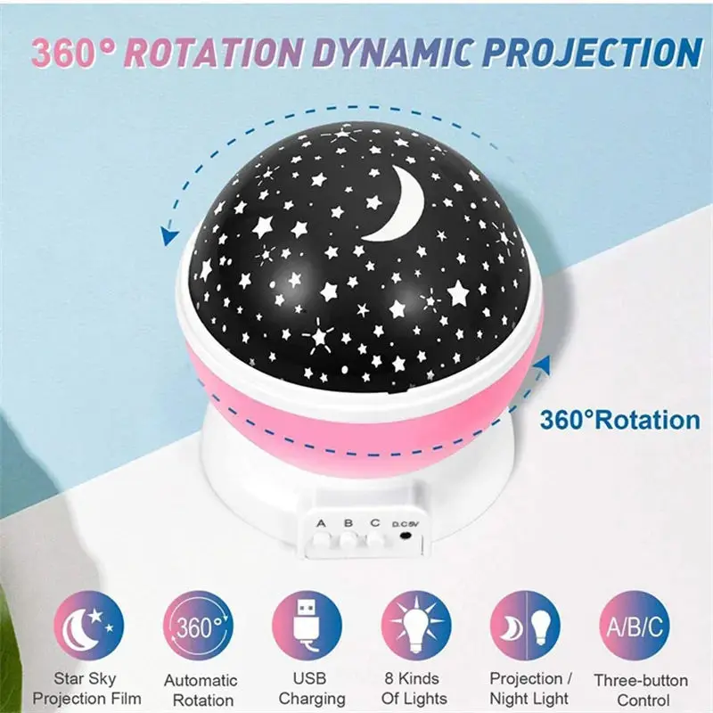Led 5v Usb Living Room Romantic Star Master Night Light Projector Lamp Colorful Night Sky Star Projector Light For Kids Bedroom
