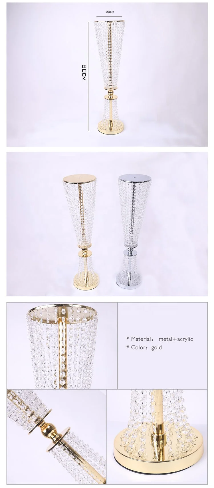 Party and Events supplier acrylic centerpieces wedding decoration flower stands