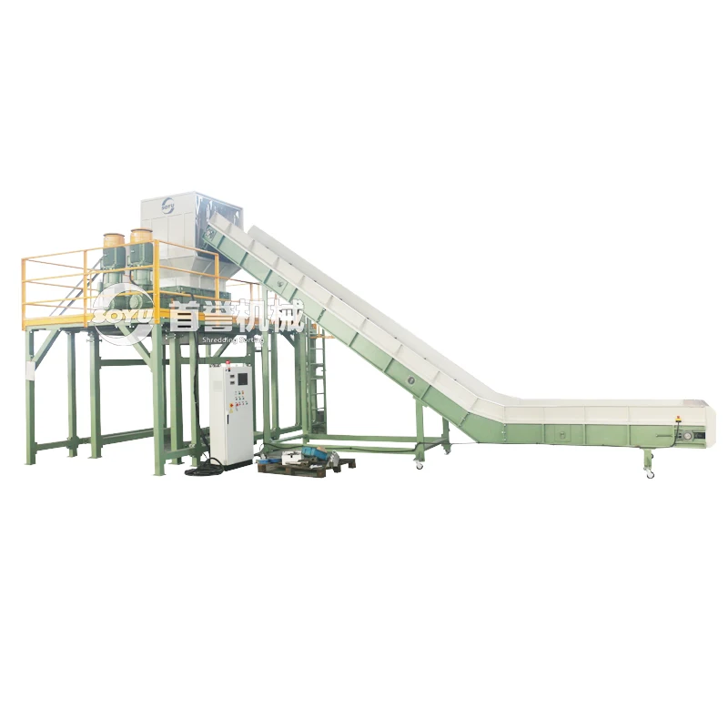 Waste metal bucket shredder