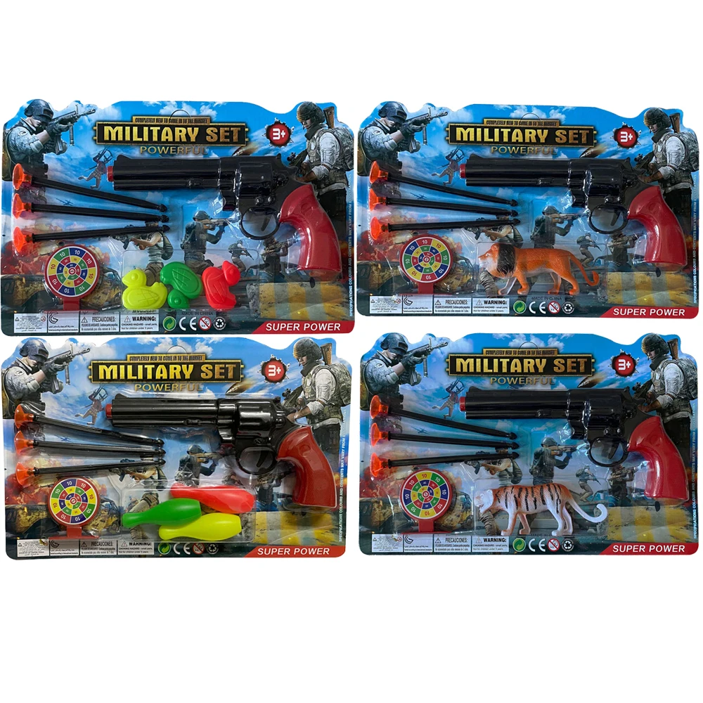 Hot selling products 2024 Fun kid cheap realistic Plastic items Toy Gun Soft Bullet with Animal modeling target armas de juguete