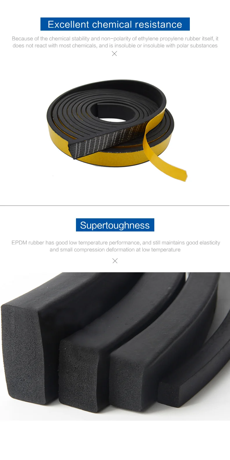 Customize self adhesive sponge rubber foam strip EPDM Silicon PU foam EVA sealing tape Sponge strips