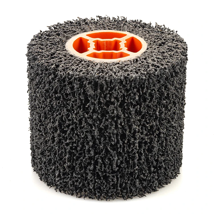 Wire Drawing Polishing Burnishing Wheels Poly Strip Abrasive Disc Wheel Roller Wheel Clean Remove Paint Rust Oxidation