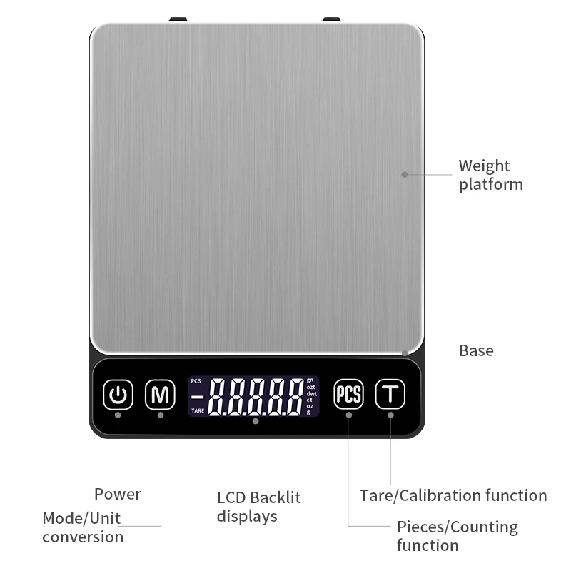 3kg Digital gram mini pocket jewelry scale with counting hold function