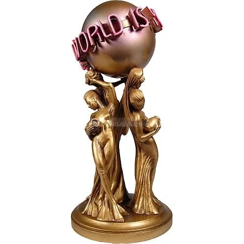 garden park bronze large statue the world is yours scarface globe