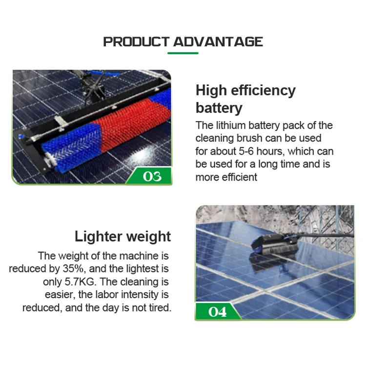 Panels Cleaning Roller Brush Solar Panel Cleaning Brush Solar Pv Robot Photovoltaic Solar Panel Cleaning Brush