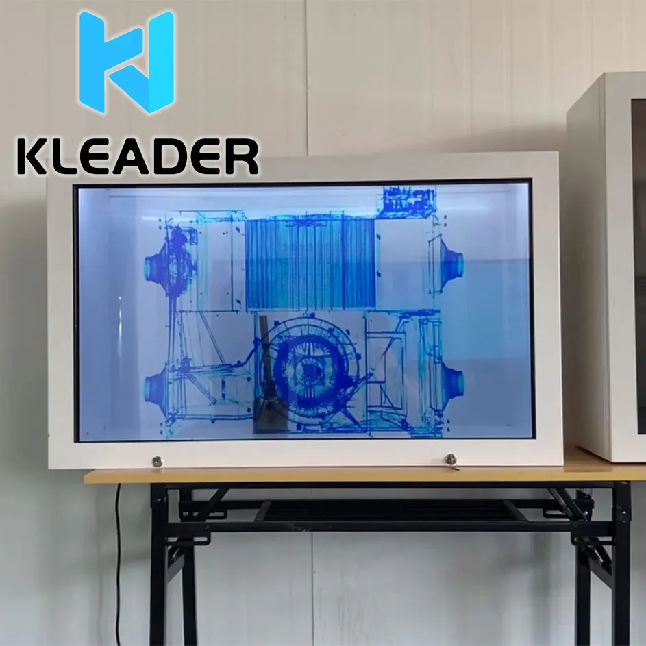 Holographic 3D indoor advertising showcase LCD screen touch Transparent Multitouch Displays capacitive touch holographic display