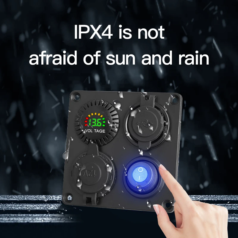 Factory Supply Kits 12V Boat Switch Panel Car Charger Usb C 5V3.4A 45W Utv Switch Panel