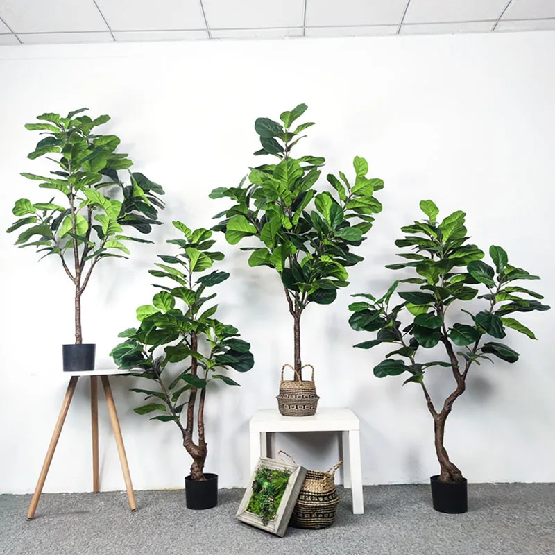 3Ft 4Ft 5Ft 6Ft 7Ft Real Touch Artificial Silk Live Fiddle Leaf Fig Tree Artificial Plant Ficus Lyrata