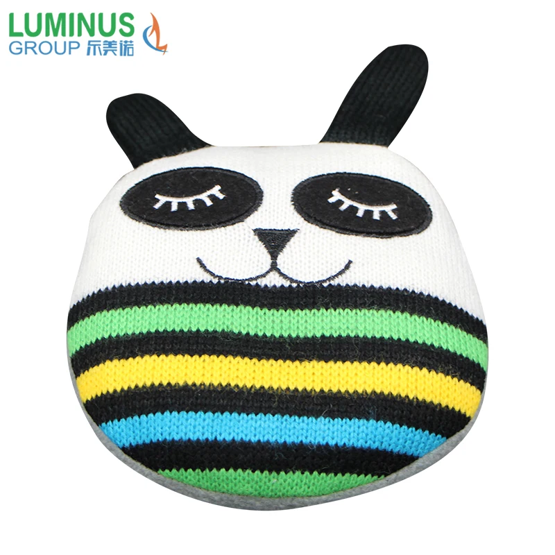 Обогреватель для рук с животным, вязаный микроволновый обогреватель для спины