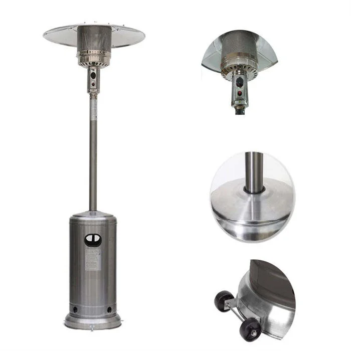 Standing Mushroom Tower Heater Portable Customizable Outdoor Pyramid Flame Gas Patio Heater