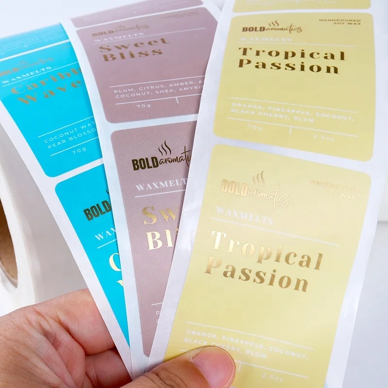 Printing waterproof candle warning sticker safety warning labels candle label sticker roll custom label sticker for candle jars