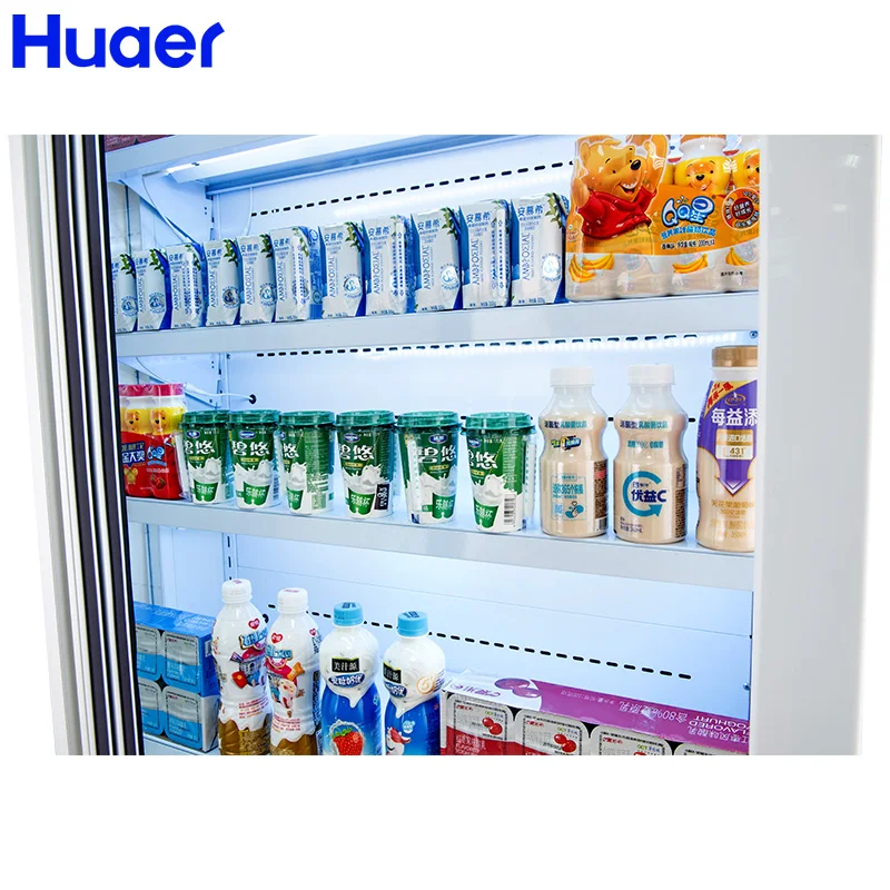 commercial used sliding door showcase mini vegetable refrigerator