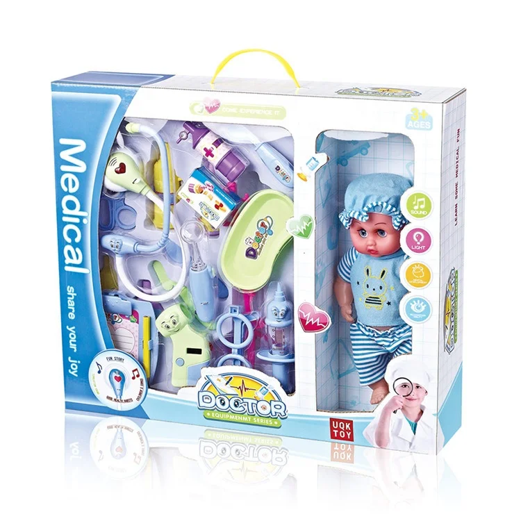 Fashional Kids Doctor Set Toy With A Doll, Light & Sound For Boy