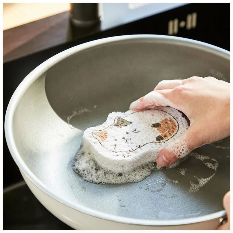 Cotton Scouring Pad Compressed Dishcloth Sponge Cloth Wood Pulp Natural All For Washing Dishes 16*20*0.4Cm Not Support Rectangle