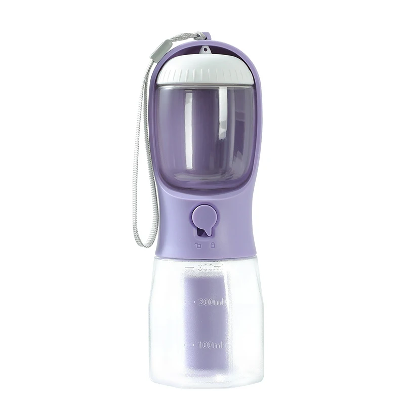 Best Selling 3 in 1  Portable Dog Water Bottle with Food Container Multifunctional Wholesale Pet Supplies Made of Plastic