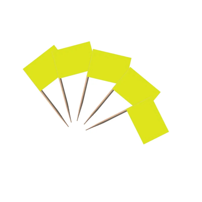 Modern Unique Table sets Cake Flags, Customize Various National Flags Birch Wood Flag Toothpick Sticks