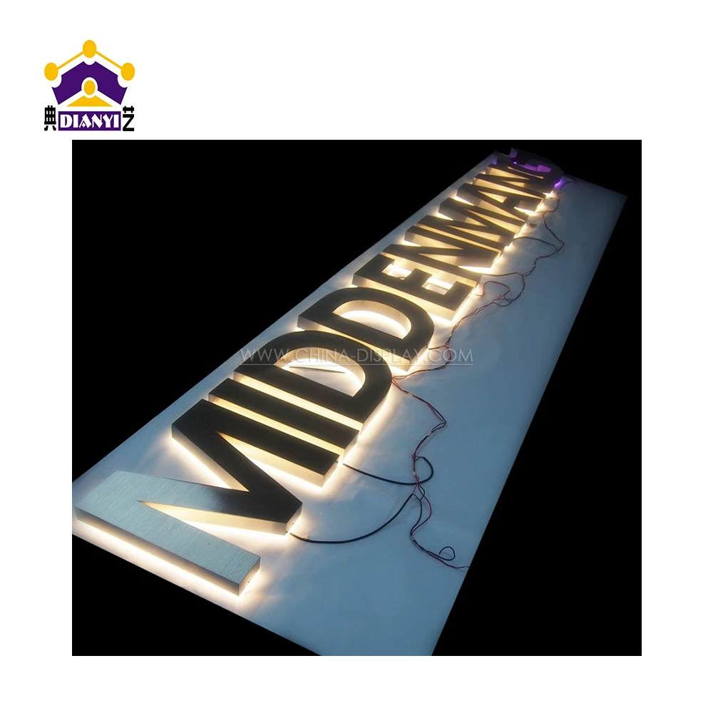 Custom Store Front Led Signs Business 3D Led Channel Letter Sign Stainless Metal Led Signage for Barber Coffee Hotel Shops