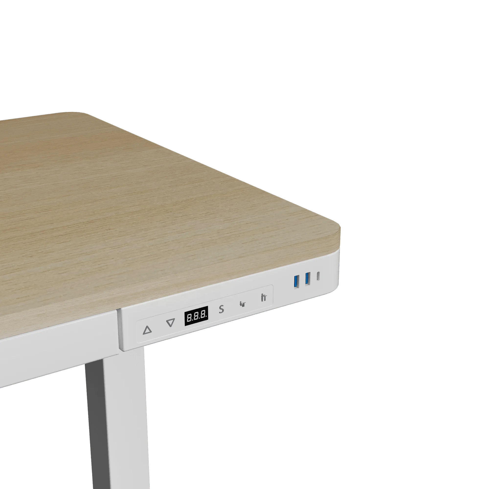 V-mounts office executive desk adjustable height electric desk with Quick Charge Interfaces VM-JSD5-01-W