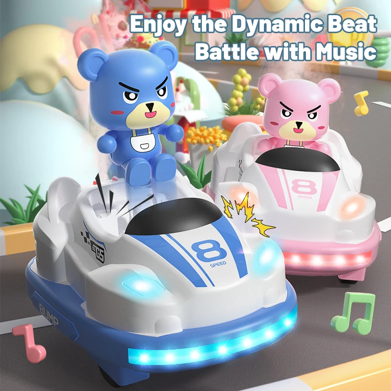 2024 RC Bumper Car Toy Fun Versus Game Remote Control Crash Vehicle Toy Hobby Light Radio Control Battle Car RC Bumper Cars