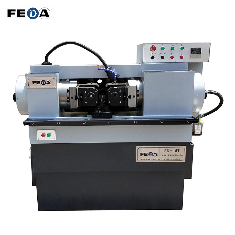 FEDA FD-15T auto worm screw making machinery vertical thread rollig machine railway bolts screw making machine