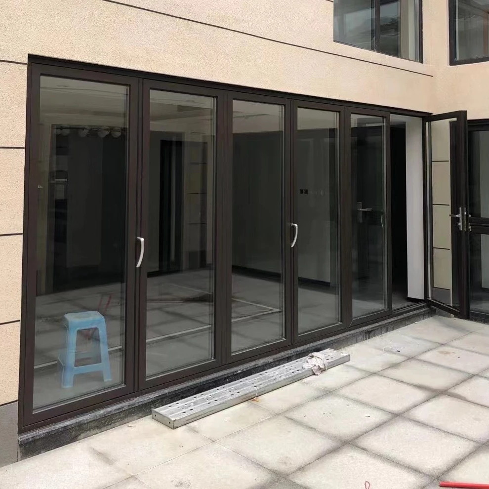 Global Popular High Wind Profiles Thermal Break 32 Inch Bifold Barn Door