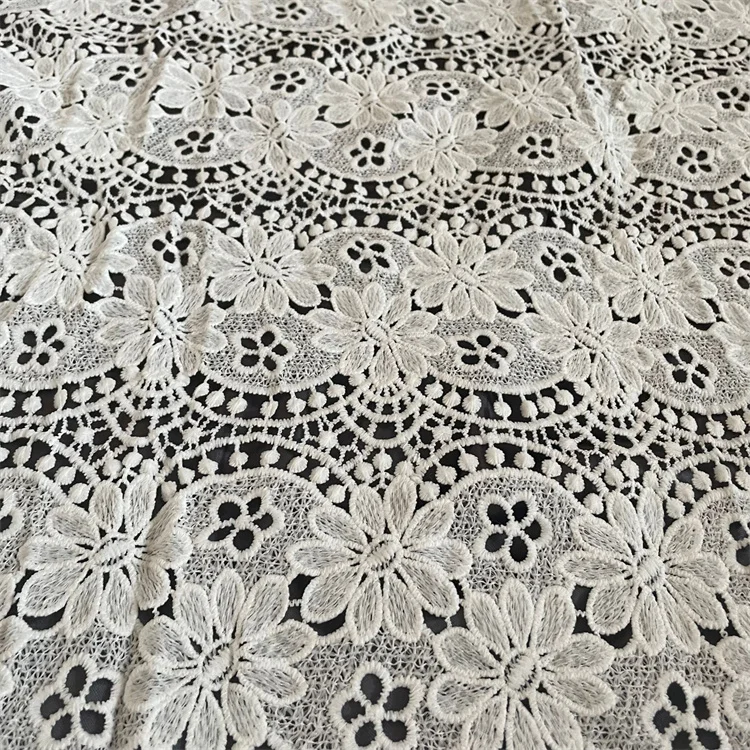 Wholesale Fashion Water Soluble Cheap Lace Fabric Guipure Lace Fabric