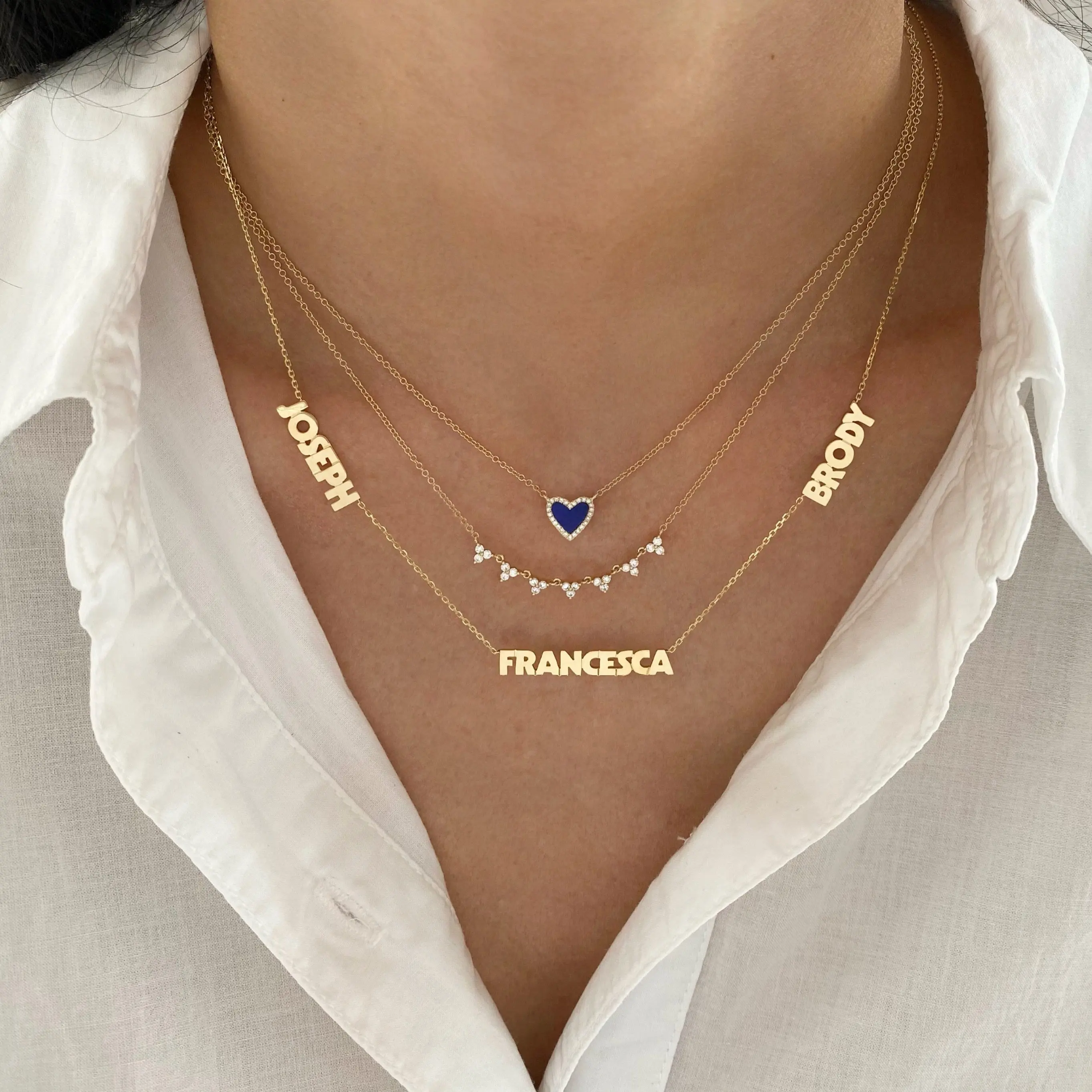 Amazon hot sale Custom heart necklace stainless steel butterfly pendant necklace