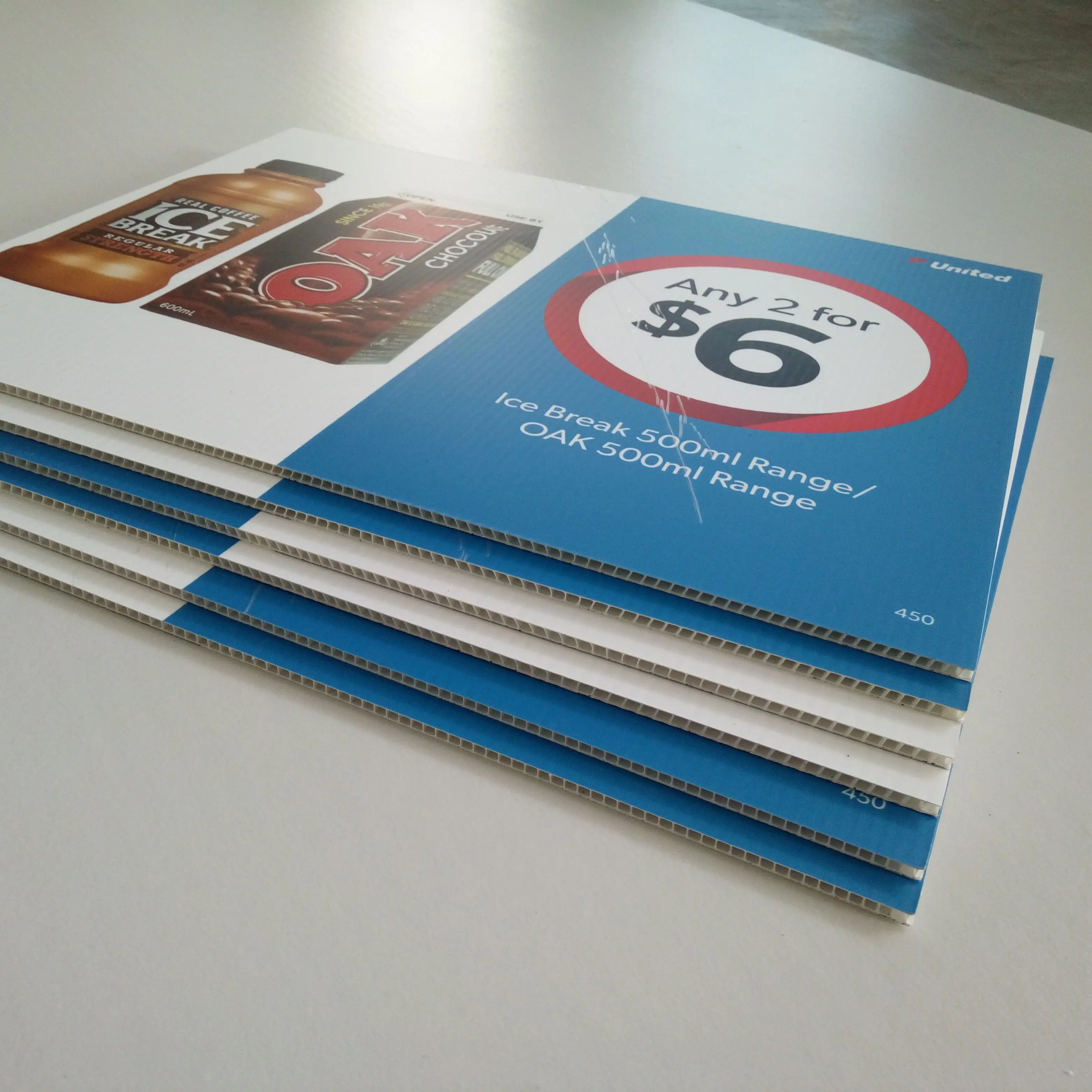 Silk printing corrugated plastic fluted corflute Lawn Bandit Yard Signs yard cards