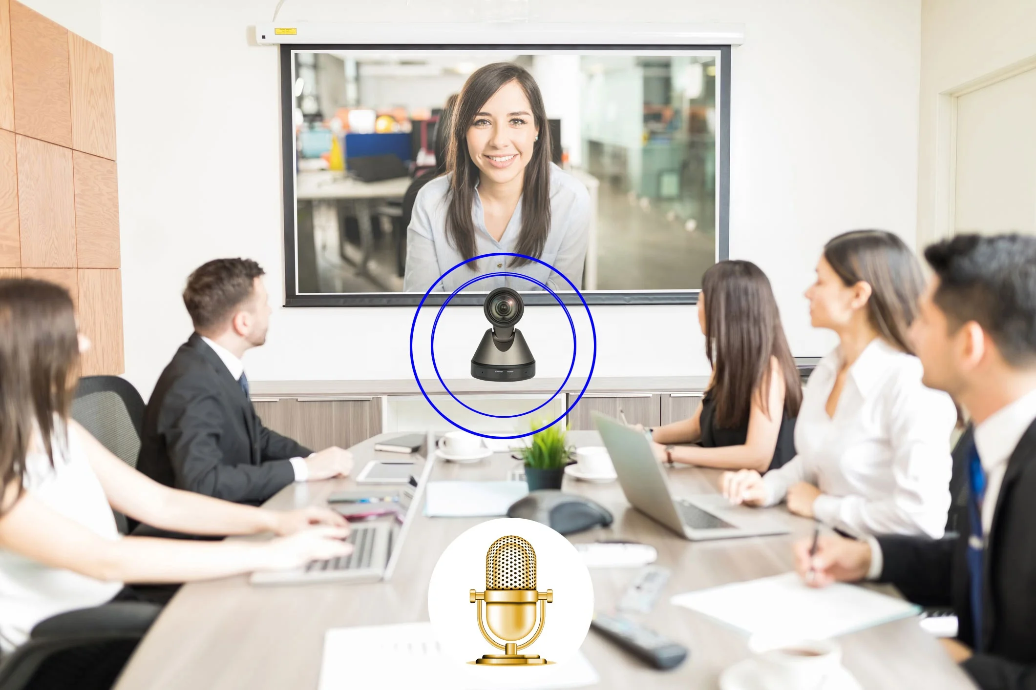 12X HD Video Conference Camera  UVC1.5 3.5mm Audio 1080P USB Camera for Live Streaming