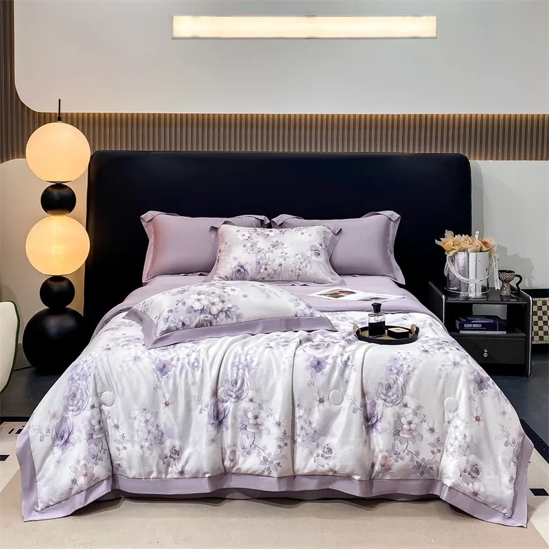 60s Bed Sheet Tencel Quilt Cover Set Factory selling High Quality Bed Linen Luxury