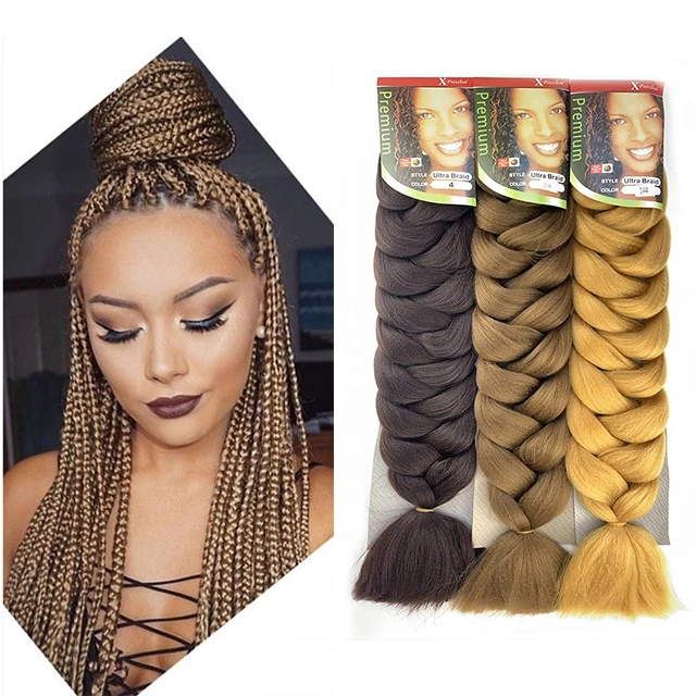 Xpression Jumbo crochet braiding hair 82inch 165gram wholesale price cheap Original synthetic Jumbo braid hair