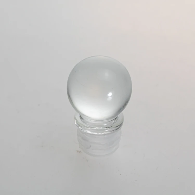 glass ball shaped cork stopper for bottle