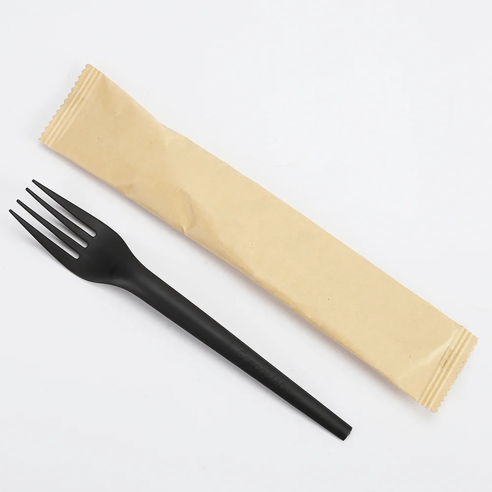 Single Use Disposable Plastic Knife Fork Spoon PLA cutlery Set For Fast Food Biodegradable Utensil