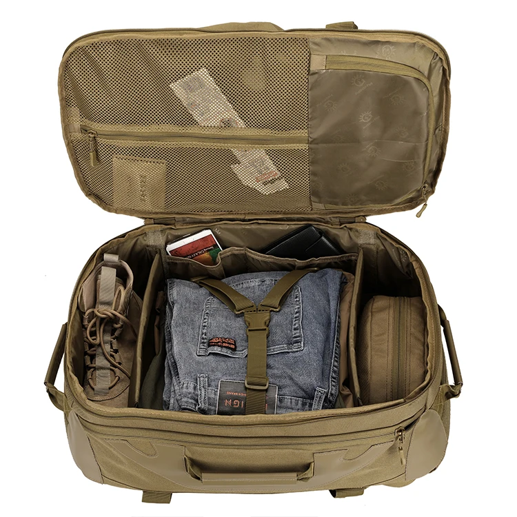 Protector Plus Custom Large Capacity 1000d Polyester Outdoor Multifunction Duffle Bag Gym Fitness MOLLE Men Tactical Backpacks