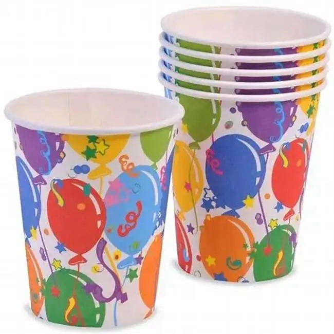 Eco-Friendly Bio Disposable Kraft Single Layer Beautiful Printing Paper Drinks Coffee Cups with Lids For Coffee Shop