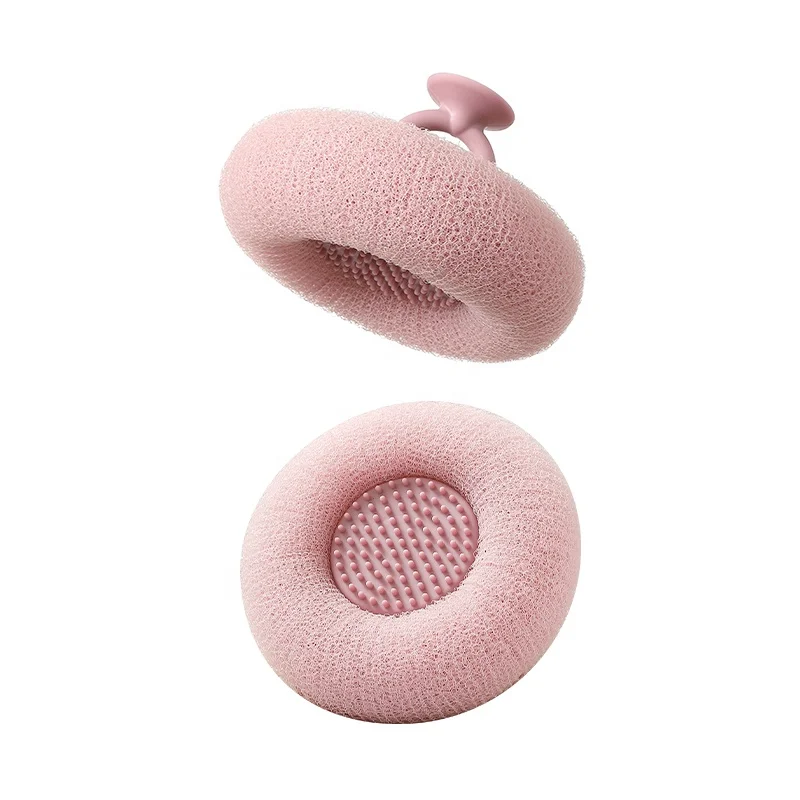 Silicone Massage Bath Sponge With Suction Cup New Arrival  2024 Bath Brushes Sponges Scrubbers Men Women Bathing Accessories