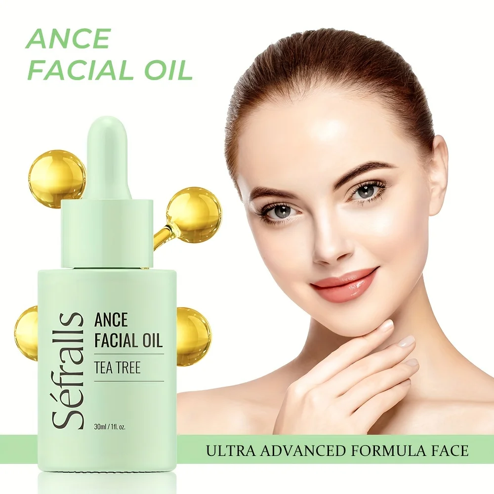 Tea Tree Essence Oil Desalinates Acne Marks Hydrating Repairing Removing Acne Cleaning Repairing Skin Facial Essence Oil 30ml