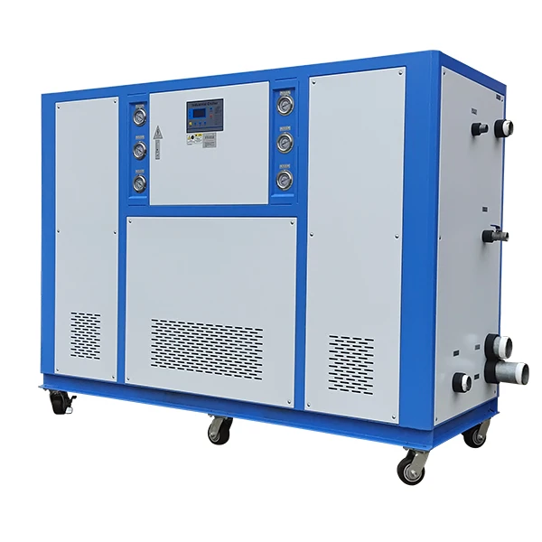 15hp 42kw Refrigeration Compressor Chiller with 1.5kw water pump tank copper coils evaporator