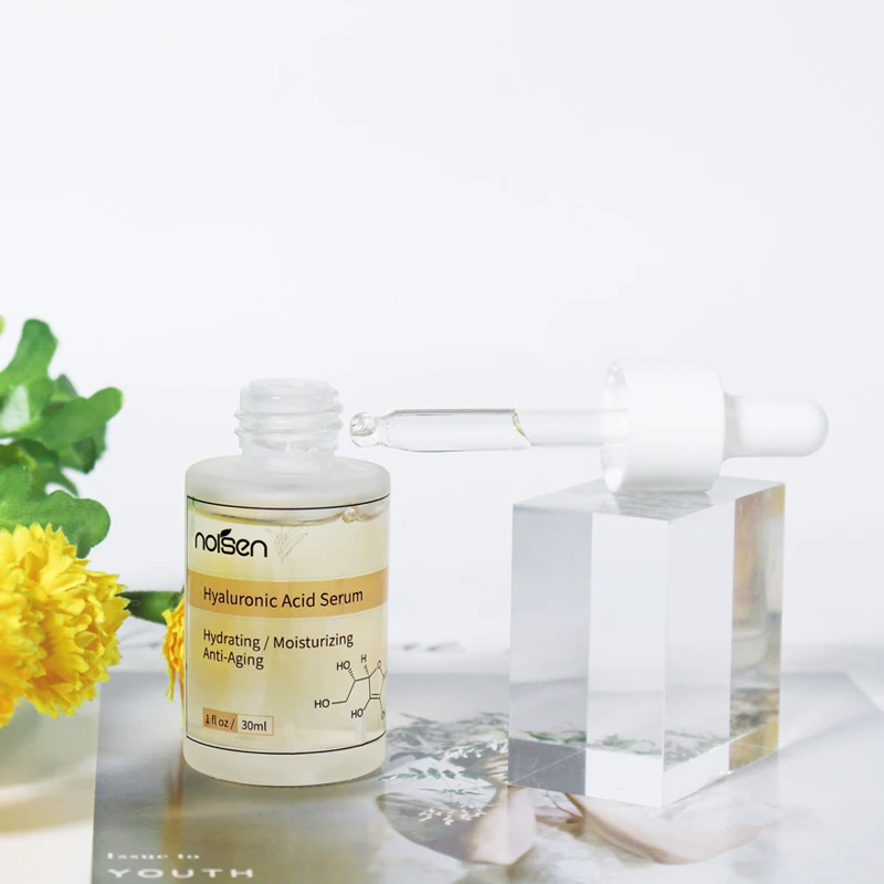 OEM factory supplier skin care hyaluronic acid serum 100% pure vegan anti aging whitening hyaluronic acid serum for woman