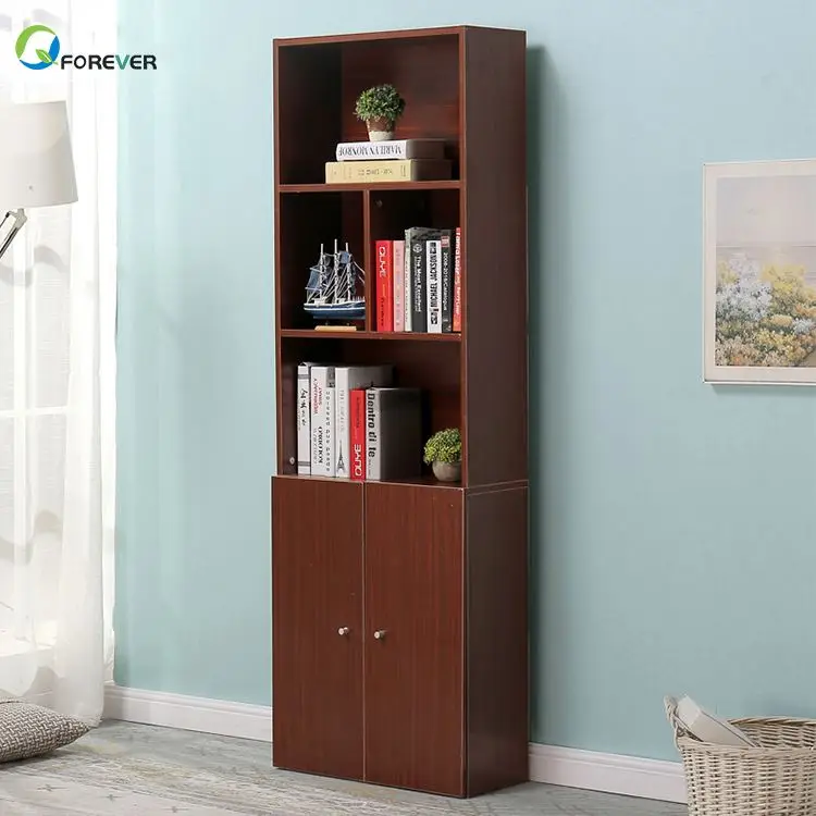 Деревянный книжный шкаф YQ JENMW с двойной дверью ниже