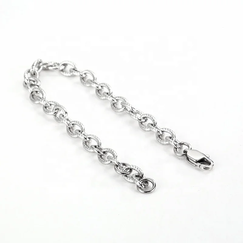 Jewerly 2021 Gold Plated Stackable Bracelet Twisted Cable Wire O Shape Link Chain Bracelet